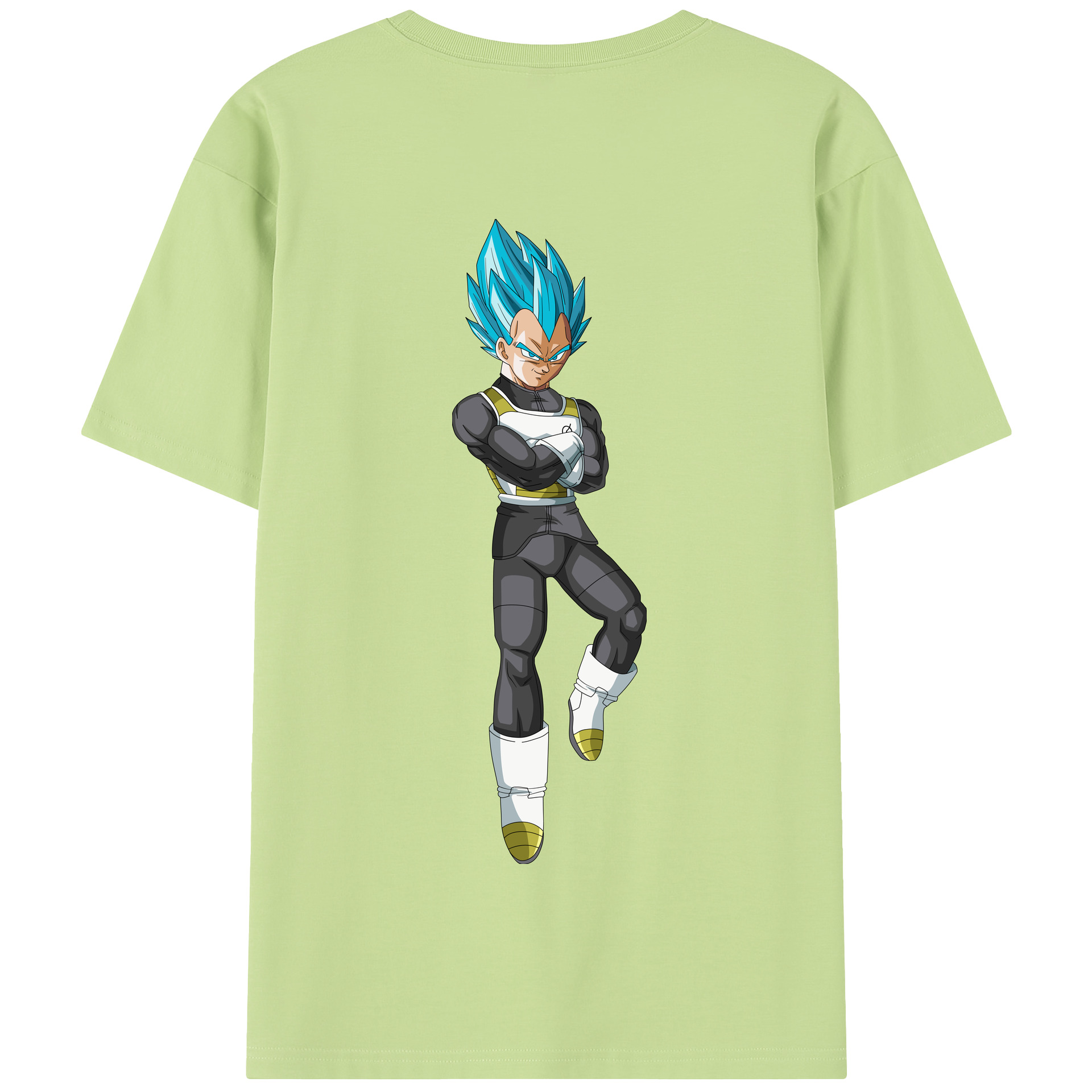 （画像用） ドラゴンボール ベジータ四世（Bejīta Yonsei）DRAGON BALL Vegeta IV 綿100％半袖Tシャツ（背面プリント）